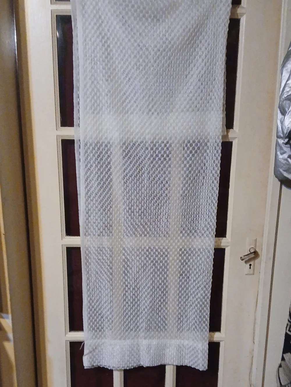 Source Unknown White Sheer Textured Curtain Panel